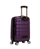Rockland Melbourne Hardside Expandable Spinner Wheel Luggage, Purple, Carry-On 20-Inch