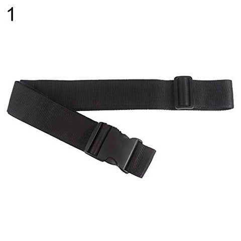 Heavy Duty Adjustable Travel Luggage Strap Suitcase Belts Buckle Bag Accessories - Black liyhh