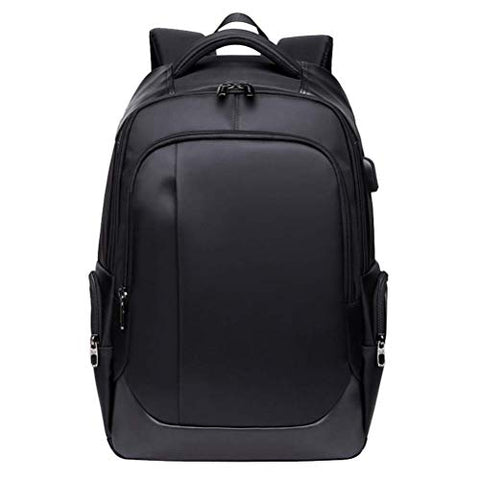 TRE Laptop Backpack Large Computer Backpack for Laptop with USB Charging Port Water-Repellent School Travel Backpack Casual Daypack for Business/College/Women/Men (Color : Black)