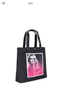 Victoria'S Secret Hello Bombshell Black Graphic Tote Bag Cotton Canvas