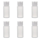 Travel Size Plastic Empty Squeeze Bottles, 30ml (1 oz) Pack of 6 Liquid Containers with Labels