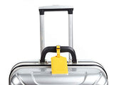 Travelambo Leather Luggage Bag Tags ( Energetic Yellow)
