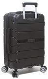 Dejuno Ark 3-Piece Lightweight Hardside Spinner Luggage Set-Black