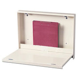 Carstens Wallaroo Jr. Wall-Mounted Cabinet/Workstation with Work Surface, 2.6 inches deep, Almond