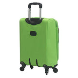 Mia Toro Italy Civetta Softside 24 Inch Spinner Luggage, Green
