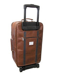 Amerileather Brown Leather 26" Expandable Suitcase with Wheels (#89-2)