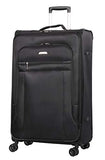 Lightweight Large Luggage Sets 2 piece 29in 32 inch - Reinforced Suitcases Set (Black)