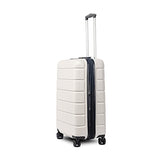 LIZHOUMIL Luggage Sets Suitcase Lightweight TSA Lock Spinner 20In24In28In White ABS