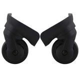1pair Replacment Black Luggage Swivel Repair Suitcase Parts Casters Wheels 49mm Heavy Duty with