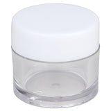 Beauticom High-Graded Quality 7 Grams/7 ML (Quantity: 60 Packs) Thick Wall Crystal Clear Plastic LEAK-PROOF Jars Container with White Lids for Cosmetic, Lip Balm, Lip Gloss, Creams, Lotions, Liquids