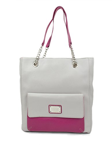 Envelope Tote Tote, Soft Touch Pvc, Color Mist Grey/Pink