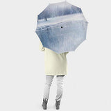 Compact Folding Travel Umbrella Windproof Waterproof,Winter,Auto Open Close Umbrella 45 Inch,Icy