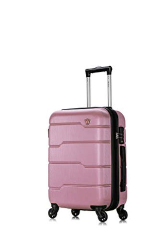 DUKAP Rodez Lightweight Hardside Spinner Luggage 24'' inch - Rose Gold
