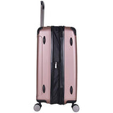 Kenneth Cole Reaction Continuum 24" Hardside 8-Wheel Expandable Upright Checked Spinner Luggage, Rose Gold