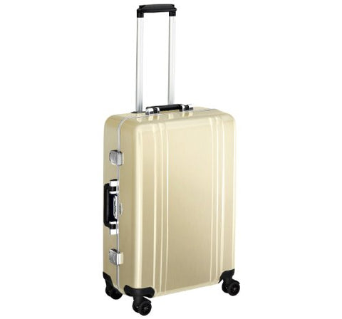 Zero Halliburton Classic Polycarbonate 24 Inch 4 Wheel Spinner Travel Case, Polished Gold, One Size