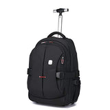 Funny & Special 19 inches Large Storage Laptop Travel Rolling Backpack Waterproof Wheeled for Men