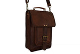 Vintage Craft Real Brown Leather Satchel 13" Macbook / Laptop Messenger Bag