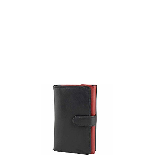 Derek Alexander Leather Ladies Trifold Wallet - Black