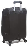 Dejuno Tuscany 3-Piece Lightweight Spinner Luggage Set-Black
