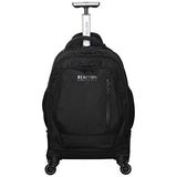 Kenneth Cole Reaction 17" Polyester Dual Compartment 4-Wheel Laptop Backpack, Black