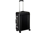 Zero Halliburton Geo Aluminum 24 Inch 4 Wheel Spinner Travel Case, Black, One Size