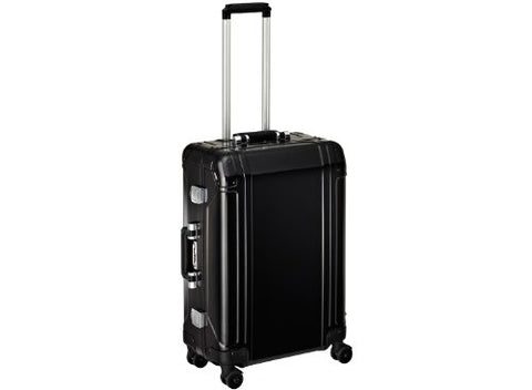 Zero Halliburton Geo Aluminum 24 Inch 4 Wheel Spinner Travel Case, Black, One Size