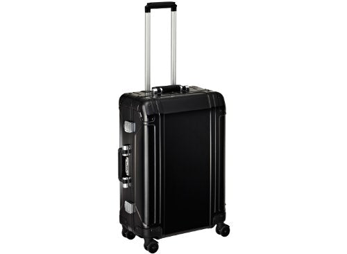 Zero Halliburton Geo Aluminum 24 Inch 4 Wheel Spinner Travel Case, Black, One Size