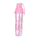 AutumnFall Clear Anti-UV Sun/Rain Umbrella Cherry Sakura 3 Fold Umbrella Handheld (Pink)