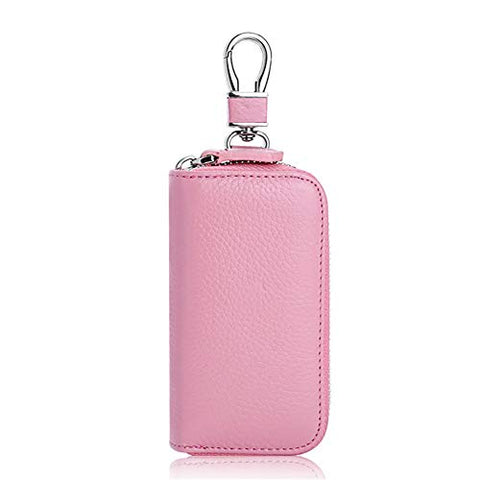 BOBILIKE Car Key Holder Wallet 6 Hoot Key Case for Women & men, Pink Small