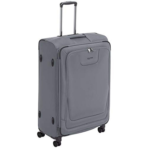 AmazonBasics Expandable Softside Spinner Luggage Suitcase With TSA Lock And Wheels - 29 Inch, Grey