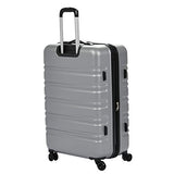 Murtisol 4 Pieces Expandable ABS Luggage Sets TSA Lightweight Durable Spinner Suitcase 16" 20" 24" 28", 4PCS Silver