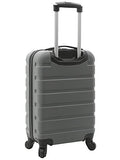 Wrangler Hardside Carry-On Spinner Luggage, Charcoal Grey, 20-Inch