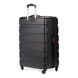 SWISSGEAR 7366 Hardside Expandable Luggage with Spinner Wheels (Medium Checked, Black)