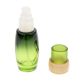 Baoblaze Green Glass Refillable Cosmetic Jars, Empty Face Cream Lip Balm Storage Container Pot