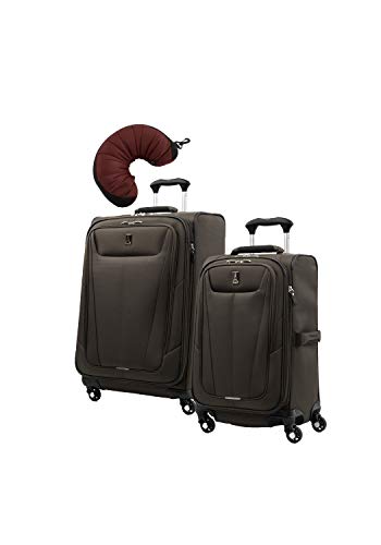 Travelpro Maxlite 5 | 3-Pc Set | 21" Carry-On & 25" Exp. Spinners With Travel Pillow (Mocha)