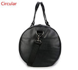 Baosha Hb-02 Pu Leather Travel Bag Weekender Overnight Bag Carry On For Men (Black)