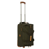 Bric's X-BAG 21" CARRY-ON ROLLING DUFFLE BAG - OLIVE