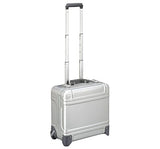 Zero Halliburton Geo Aluminum 3.0 17" Wheeled Travel Briefcase in Silver