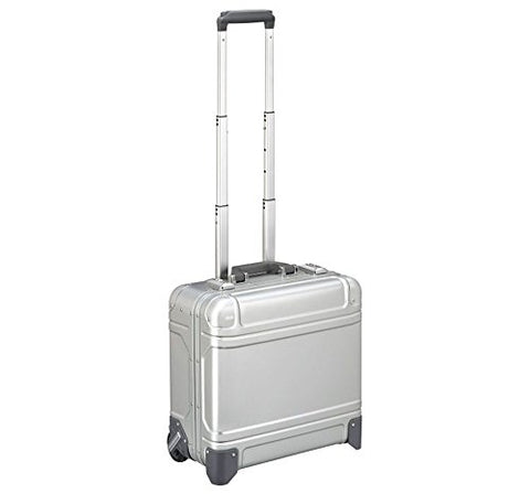 Zero Halliburton Geo Aluminum 3.0 17" Wheeled Travel Briefcase in Silver