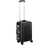 Zero Halliburton Classic Aluminum Carry On 4 Wheel Spinner Travel Case, Black, One Size