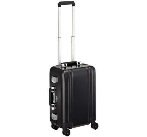 Zero Halliburton Classic Aluminum Carry On 4 Wheel Spinner Travel Case, Black, One Size