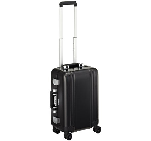 Zero Halliburton Classic Aluminum Carry On 4 Wheel Spinner Travel Case, Black, One Size