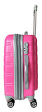 3Pc Luggage Set Suitcase Hardside Rolling 4Wheel Spinner Upright Carryon Travel Pink