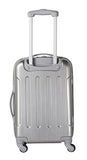 Travelers Club Polaris Hardside Metallic Spinner Luggage, Silver, Carry-On 20-Inch