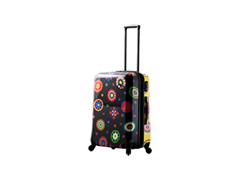 Mia Toro Pop Fiore Hardside Spinner Luggage Carry, Nero