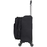 Kenneth Cole Reaction Going Places 16" Polyester Expandable 4-Wheel Carry-on Spinner Luggage, Black