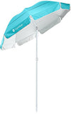 Coolibar UPF 50+ 6' Titanium Beach Umbrella - Sun Protective (One Size- Cooliblue)