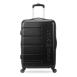 SWISSGEAR 7366 Hardside Expandable Luggage with Spinner Wheels (Medium Checked, Black)