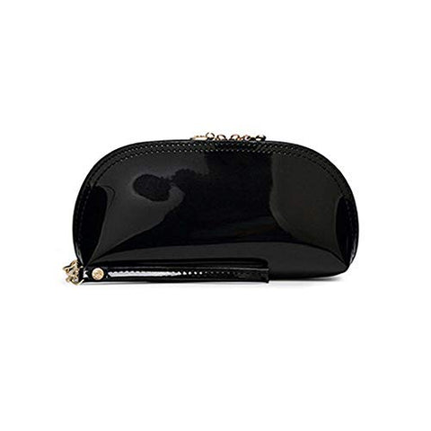 Patent Leather Casual Multifunction Purse Coin Purse Handbag Cosmetic Bag Hot (color - black)