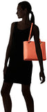 Calvin Klein Top Zip Saffiano Leather North/South Tote, Deep Apricot
